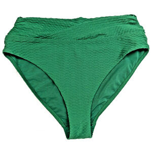 Sea Level Swim Australia sz 12 Honeycomb High Waist Bikini Bottom green 0438